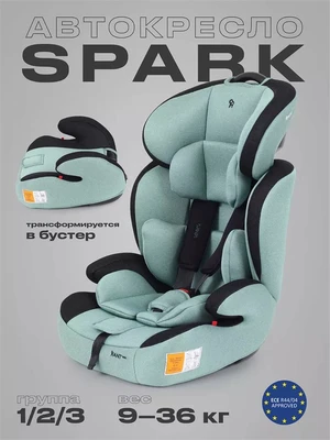Автокресло Rant Basic Spark 1/2/3 (9-36 кг) Green 4670078663443