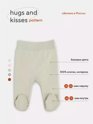 Ползунки Rant Hugs and kisses Pattern green 3173/3373 4670078628879