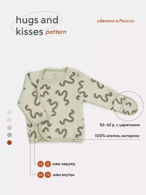 Распашонка Rant Hugs and kisses Pattern green 5373/5473 4670078628947