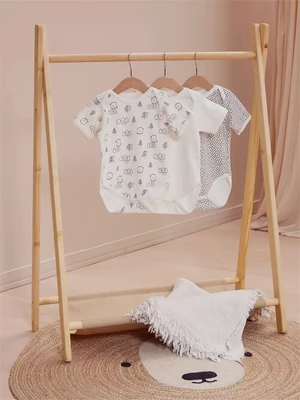 Боди Mowbaby Birds с коротким рукавом (3 шт.) milk арт. 6282 4670078640444