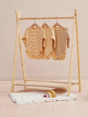 Боди Mowbaby Birds с длинным рукавом (3 шт.) yellow арт. 6182 4670078640789