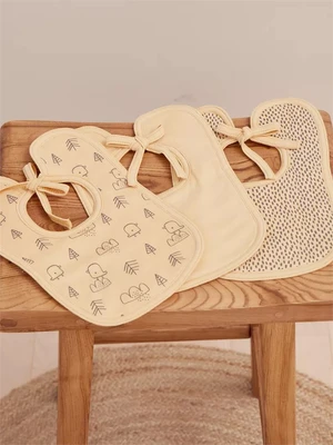 Нагрудник Mowbaby Birds (3 шт.) yellow арт. 0182 4670078640345
