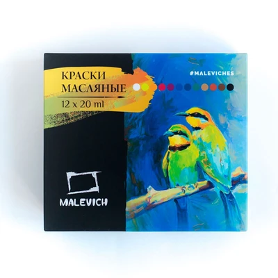 Набор масляных красок, 12 цветов по 20 мл 520007