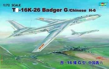 01612  авиация  КБ Т-16K-26 Badger G/Chinese H-6  (1:72) 9580208016122