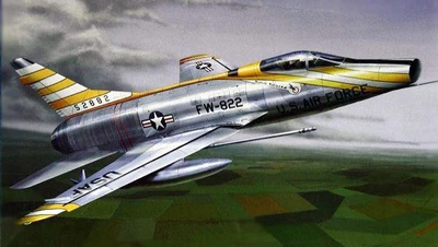 01649  авиация  F-100D Super Sabre  (1:72) 9580208016498