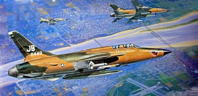 02202  авиация  Republic F-105G Wild Weasel  (1:32) 9580208022024