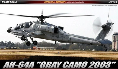 12239  авиация  AH-64A Apache "Gray Camo 2003" (1:48) 8809258921271