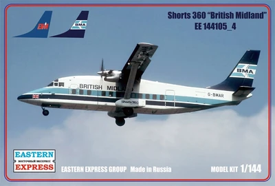 144105-4  авиация  Short-360 British Midland (1:144) 2000000100272