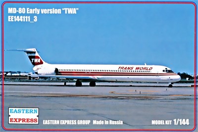 144111-3  авиация  MD-80 Early version "TWA" (1:144) 2000000096643