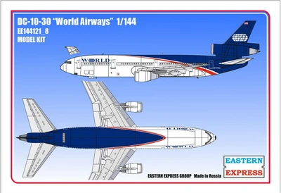 144121_8  авиация  DC-10-30 World airways (1:144) 2000000106649