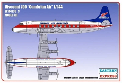 144138_3  авиация  Viscount 700 Cambrian Air (1:144) 2000000142166