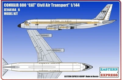 144144_6  авиация  Авиалайнер CV880 CAT  (1:144) 2000000165929