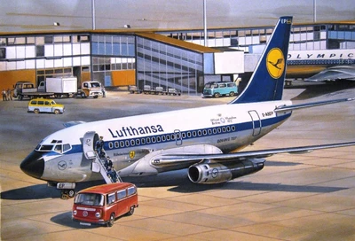 14415  авиация  Б-731 Lufthansa (1:144) 4620748782042