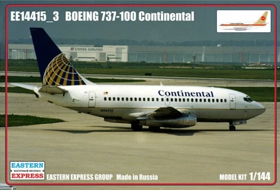 14415-3  авиация  BOEING 737-100 Continental (1:144) 2000000100807