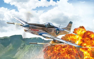1452  авиация  F-51D Mustang Korean War  (1:72) 8001283014526