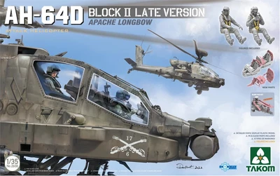 2608  авиация  AH-64D Block II Late Version include 3D resin parts and 2 figures  (1:35) 4897051422815
