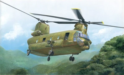 2647  авиация  ACH-47E ARMED CHINOOK (1:48) 8001283026475