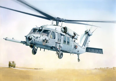 2666  авиация  MH-60K BLACKHAWK SOA (1:48) 8001283026666