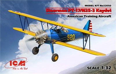 32050  авиация  Stearman PT-17/N2S-3 Kaydet American Training Aircraft  (1:32) 2000000162928
