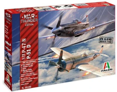 35102  авиация  WAR THUNDER - P-47 N & P-51 D  (1:72) 8001283351027
