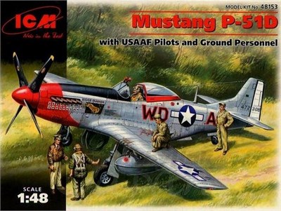 48153  авиация  Р-51D Mustang с пилотами и техниками (1:48) 2000000003351