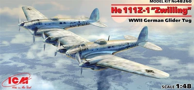 48260  авиация  He 111Z-1 “Zwilling”, WWII German Glider Tug  (1:48) 2000000156279