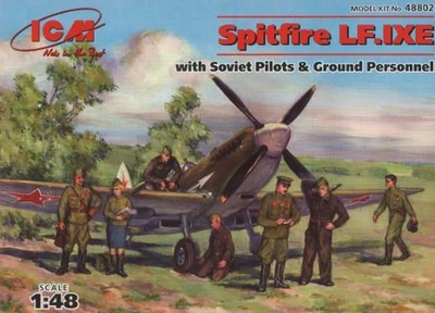 48802  авиация  Spitfire LF Mk.IXE с советскими пилотами и техниками ВВС (1:48) 2000000003412