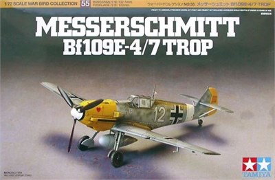 60755  авиация  Мессершмитт Bf 109E-4/7 (1:72) 4950344607556