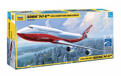 7010  авиация  Boeing 747-800 (1:144) 4600327070104