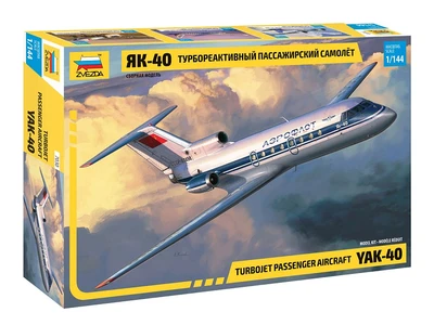 7030  авиация  Турбореактивный пассажирский самолет Як-40  (1:144) 4600327070302
