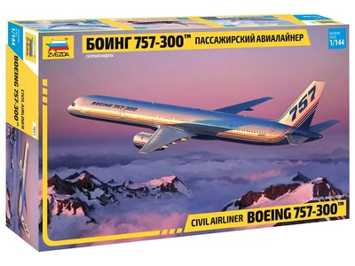 7041  авиация  Пассажирский авиалайнер Боинг 757-300  (1:144) 4600327070418