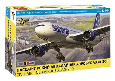 7047  авиация  Пассажирский авиалайнер Аэробус А330-200  (1:144) 4600327070470