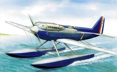 72257  авиация  Гоночный гидросамолет S-6B (1:72) 4620748781502