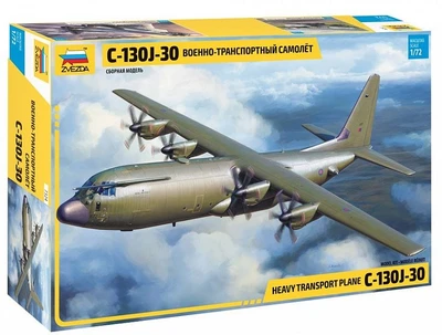 7324  авиация  Военно-транспортный самолет С-130J-30  (1:72) 4600327073242