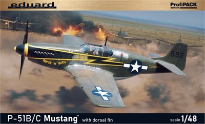 82108  авиация  P-51B/C Mustang With Dorsal Fin  (1:48) 8591437592678
