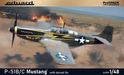 82108  авиация  P-51B/C Mustang With Dorsal Fin  (1:48) 8591437592678