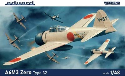 84191  авиация  A6M3 Zero Type 32 Weekend edition  (1:48) 8591437580484