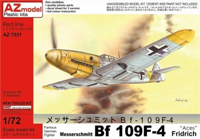 AZ7531  авиация  Messerschmitt Bf 109F-4 Fridrich "Aces"  (1:72) 4589913204683