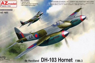 AZ7653  авиация  de Havilland DH.103 Hornet F Mk. 3  (1:72) 8592942276534