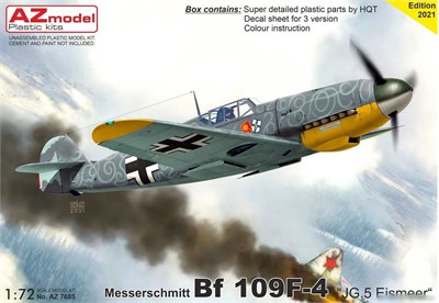 AZ7685  авиация  Messerschmitt Bf-109F-4 'JG 5 Eismeer'  (1:72) 8592942276855