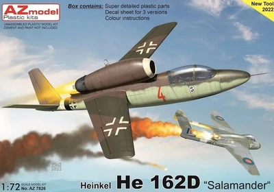 AZ7826  авиация  He-162D "Salamander"  (1:72) 8592942278262