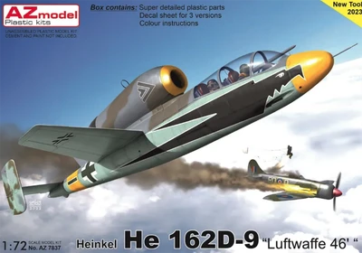 AZ7837  авиация  Heinkel He 162D-9 "Luftwaffe 46"  (1:72) 8592942278378