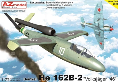 AZ7852  авиация  Heinkel He 162B-2 "Volksjager 46"  (1:72) 8592942278521