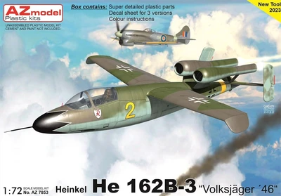 AZ7853  авиация  Heinkel He 162B-3 "Volksjager 46"  (1:72) 8592942278538
