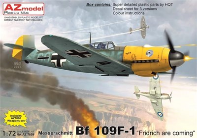AZ7859  авиация  Bf 109F-1 "Fridrich are coming"  (1:72) 8592942278590