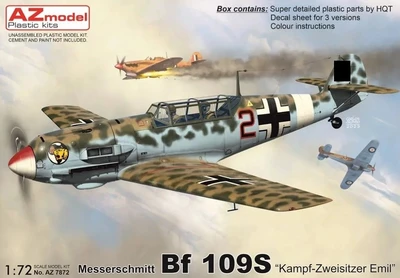 AZ7872  авиация  Messerschmitt Bf 109S "Kampf–Zweisitzer Emil"  (1:72) 2000002179177