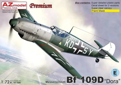 AZ7890  авиация  Messerschmitt Bf 109D "Dora"  (1:72) 8592942278903