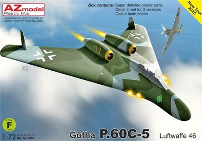 AZ7893  авиация  Gotha P.60C-5 Luftwaffe 46  (1:72) 8592942278934
