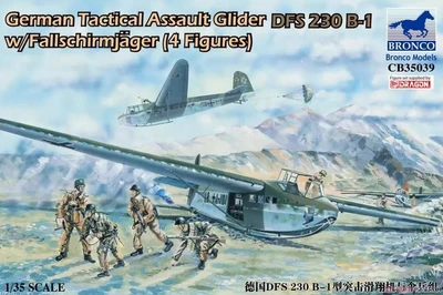 CB35039  авиация  German Tactical Assault Glider DFS 230 B-1 w/Fallschirmjäger (4 Figures)  (1:35) 6970162330526