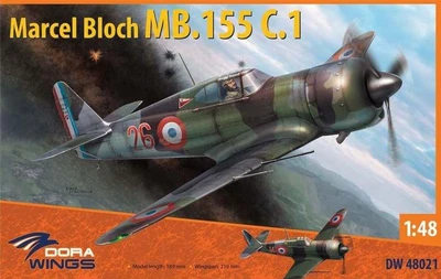 DW48021  авиация  Bloch MB.155C.1  (1:48) 4820237050359